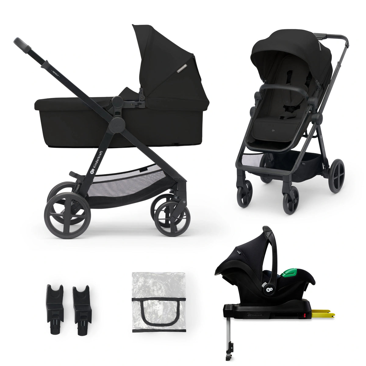 Kinderkraft carucior 4in1 NEWLY 0m+ Classic Black
