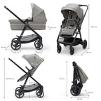 Kinderkraft carucior 4in1 NEWLY 0m+ Classic Grey