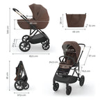 Kinderkraft carucior multifunctional 3in1 PRIME 3 - 0m+ Velvet Mocca