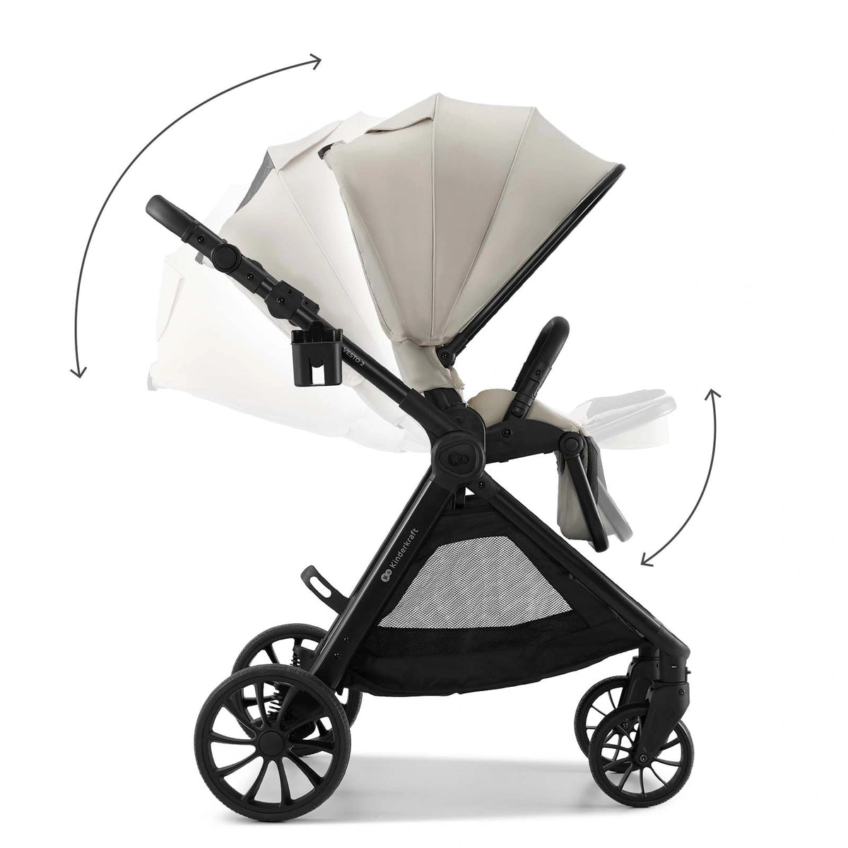 Kinderkraft carucior multifunctional 3in1 VESTO 2 - 0m+ Beige