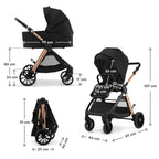 Kinderkraft carucior multifunctional 3in1 VESTO 2 - 0m+ Black