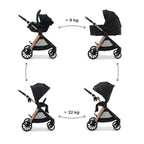 Kinderkraft carucior multifunctional 3in1 VESTO 2 - 0m+ Black