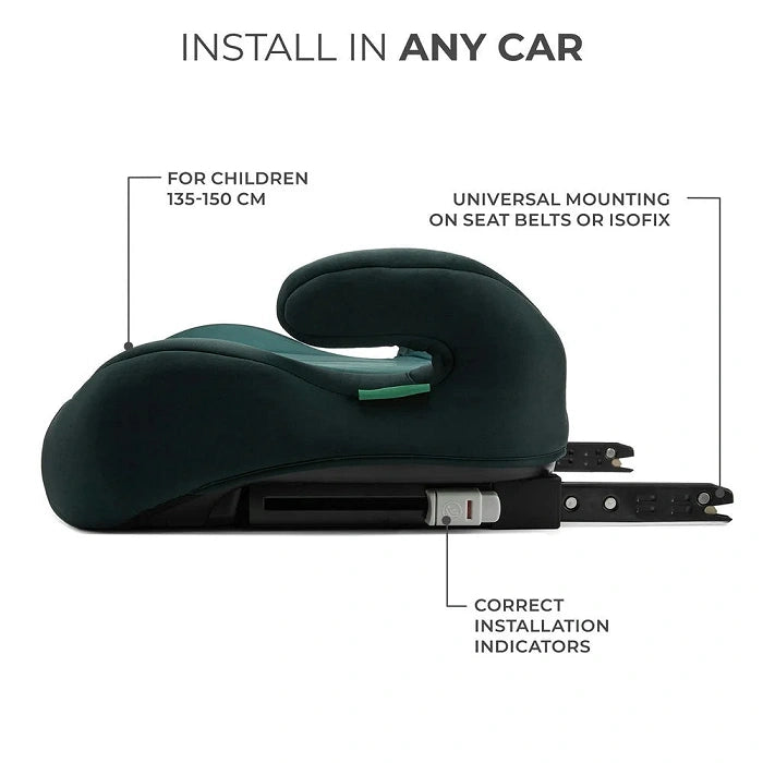 Kinderkraft inaltator auto booster I-BOOST I-Size 135–150 cm Green Imagine secundară a produsului