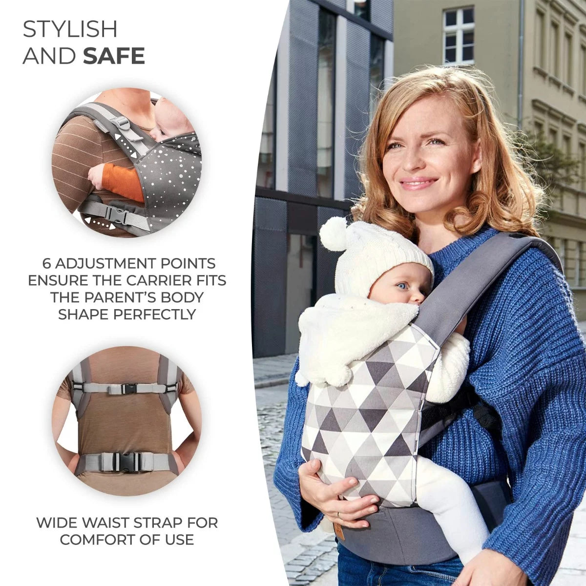 Kinderkraft marsupiu Nino 3m+ Confetti Denim Imagine secundară a produsului