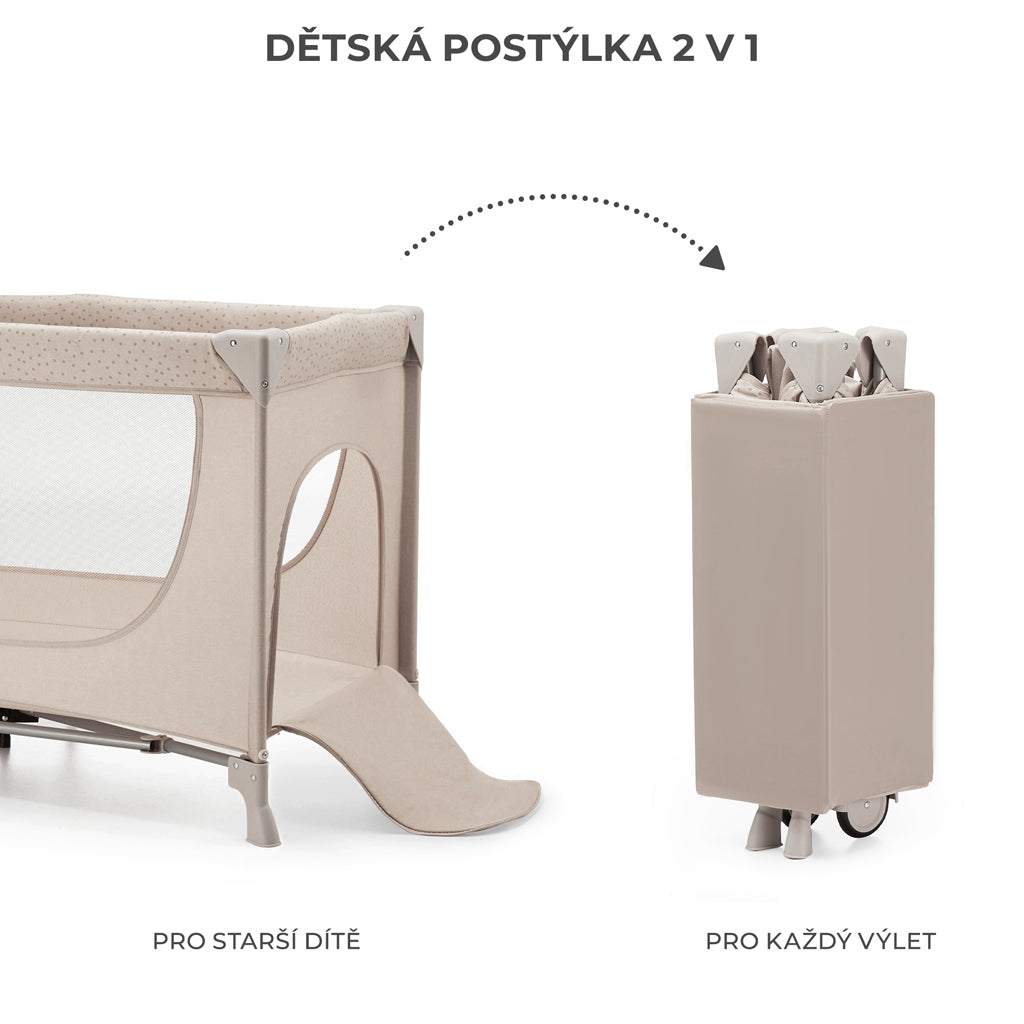 Kinderkraft tarc de calatorii Joy 2 pentru 0m+ Beige