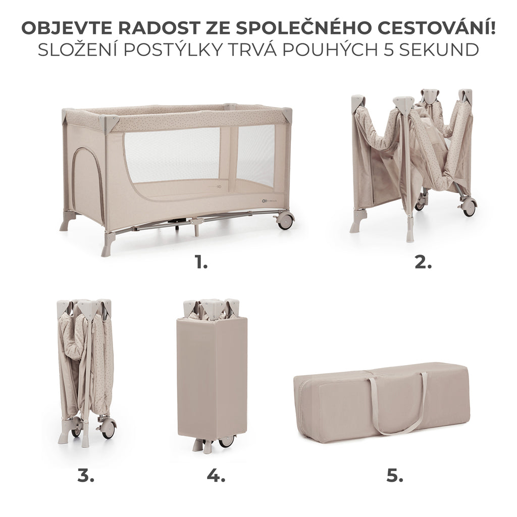 Kinderkraft tarc de calatorii Joy 2 pentru 0m+ Beige