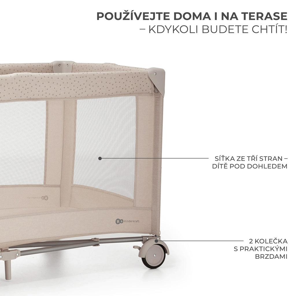Kinderkraft tarc de calatorii Joy 2 pentru 0m+ Beige