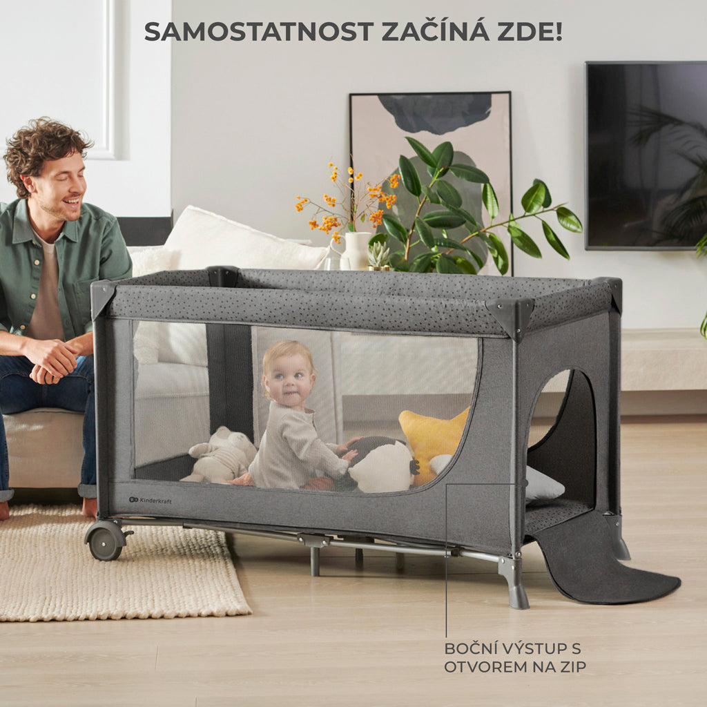 Kinderkraft tarc de calatorii Joy 2 pentru 0m+ Beige