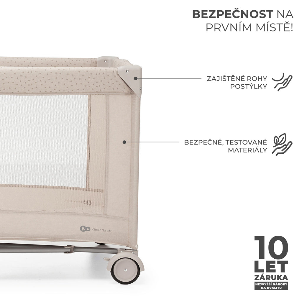 Kinderkraft tarc de calatorii Joy 2 pentru 0m+ Beige