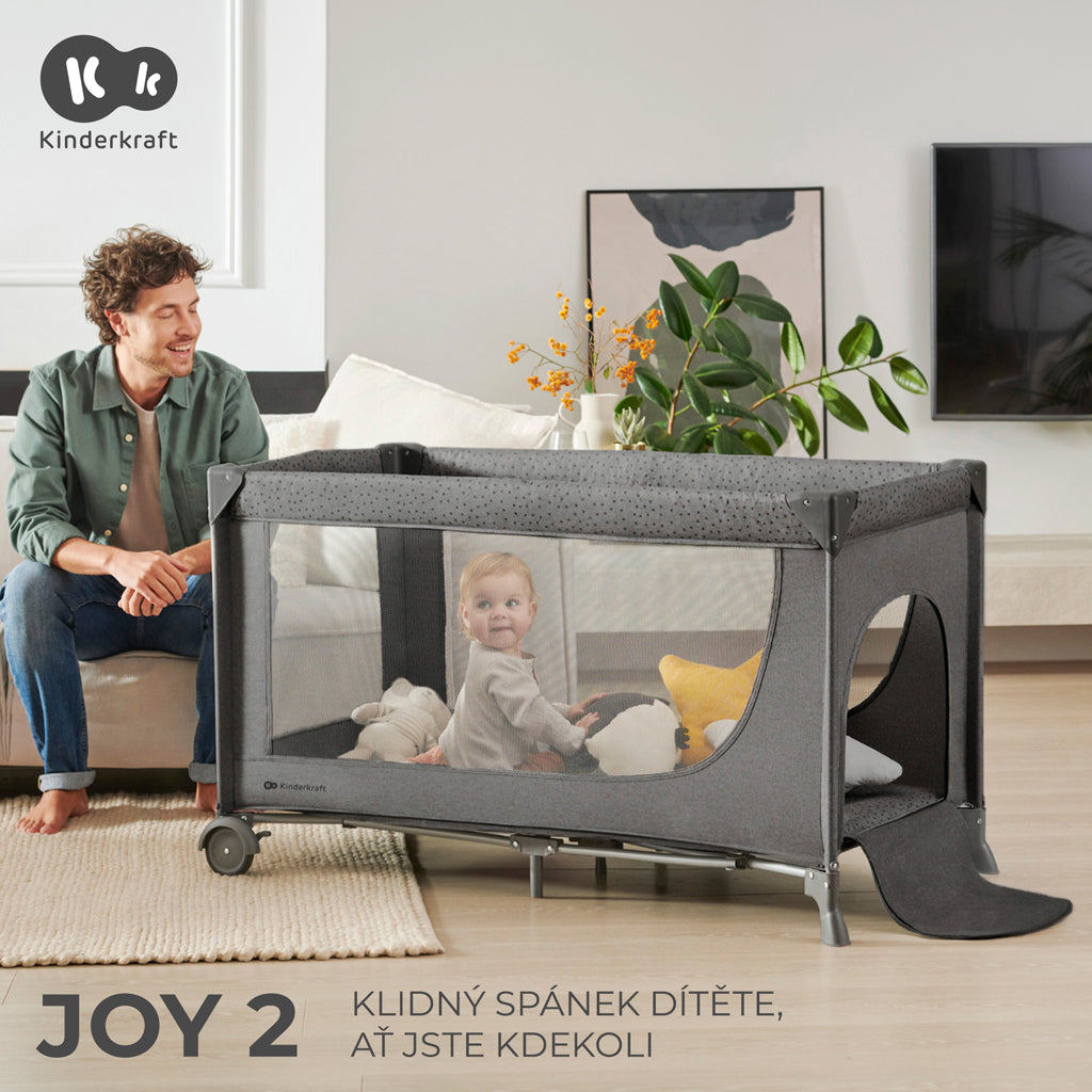 Kinderkraft tarc de calatorii Joy 2 pentru 0m+ Beige