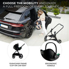 Kinderkraft scaun auto I-Care i-size cu isofix 40-87 cm 0-13 kg R129 Graphite Black
