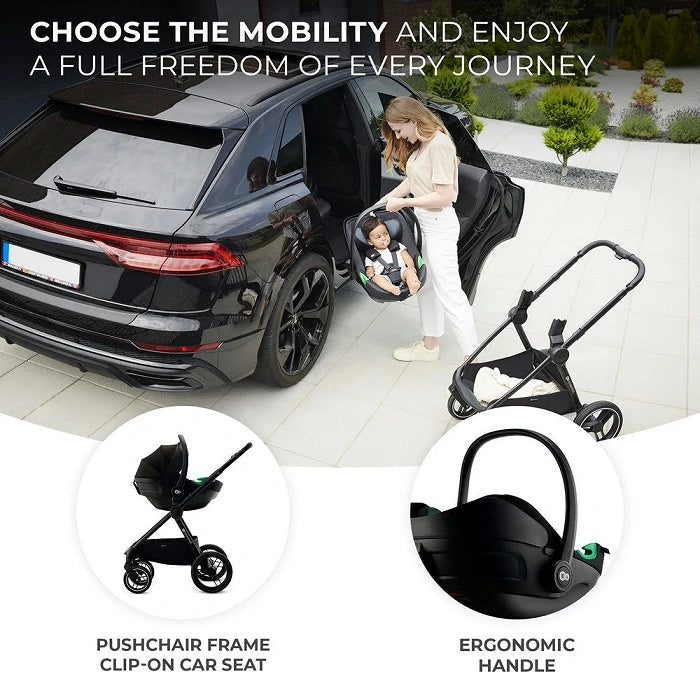Kinderkraft scaun auto I-Care i-size cu isofix 40-87 cm 0-13 kg R129 Graphite Black