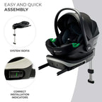 Kinderkraft scaun auto I-Care i-size cu isofix 40-87 cm 0-13 kg R129 Graphite Black