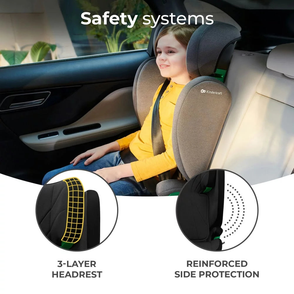 Kinderkraft scaun auto Junior Fix2 i-Size 100-150 cm Black