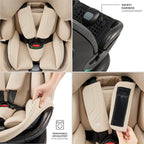 Kinderkraft scaun auto pivotant 360° XPEDITION 3 i-Size 40-150 cm Beige