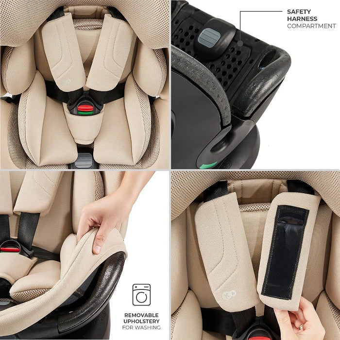 Kinderkraft scaun auto pivotant 360° XPEDITION 3 i-Size 40-150 cm Beige