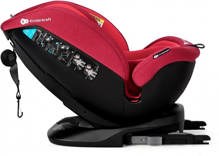 Kinderkraft scaun auto pivotant 360° Xpedition Isofix 0-36 kg Red