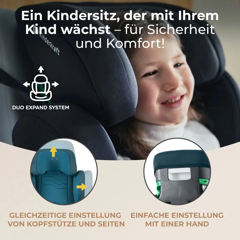 Kinderkraft scaun auto XPAND 2 i-Size 100-150 cm Rocket Grey Imagine secundară a produsului