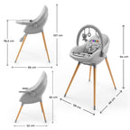 Kinderkraft scaun de masa 2in1 Fini Up 0m+ Grey
