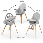 Kinderkraft scaun de masa 2in1 Fini Up 0m+ Grey