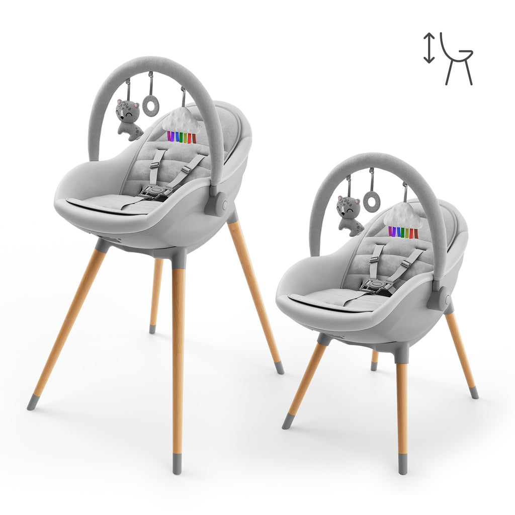 Kinderkraft scaun de masa 2in1 Fini Up 0m+ Grey