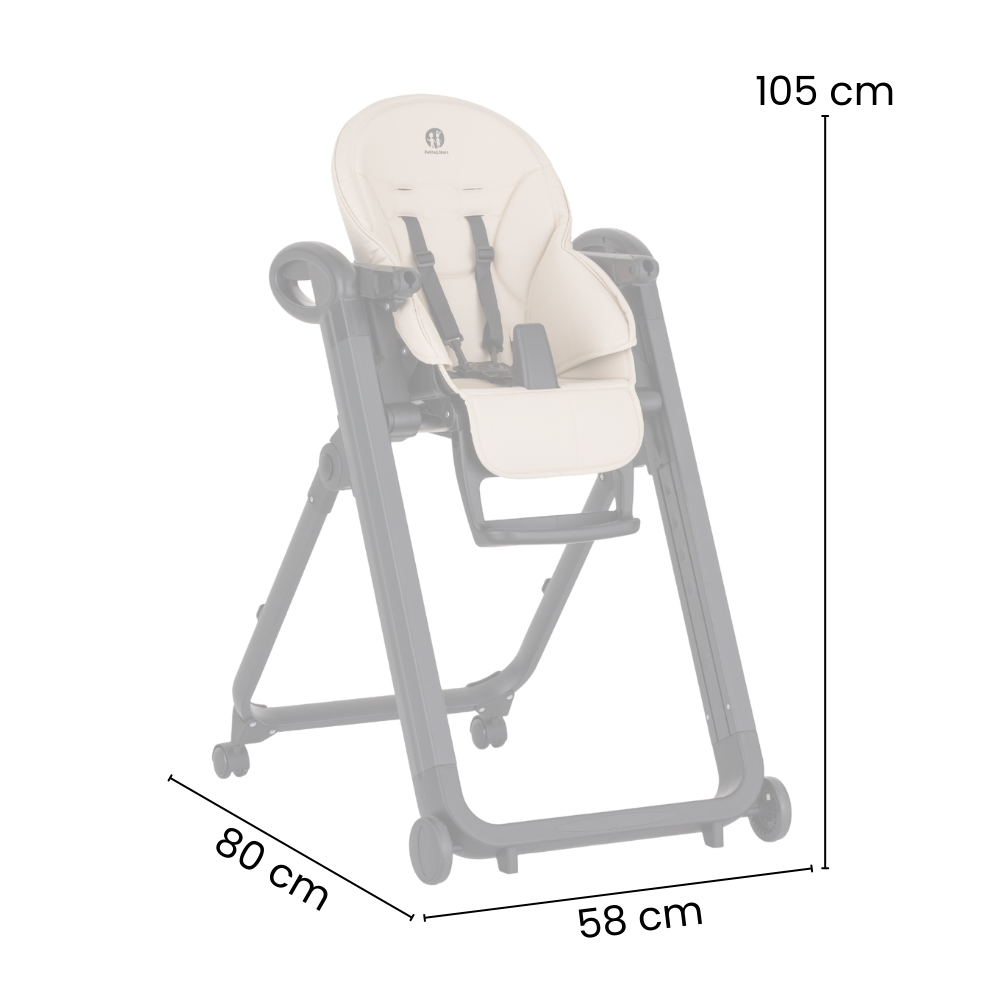 Petite&Mars scaun de masa Tasty 6m+ Pastel Beige