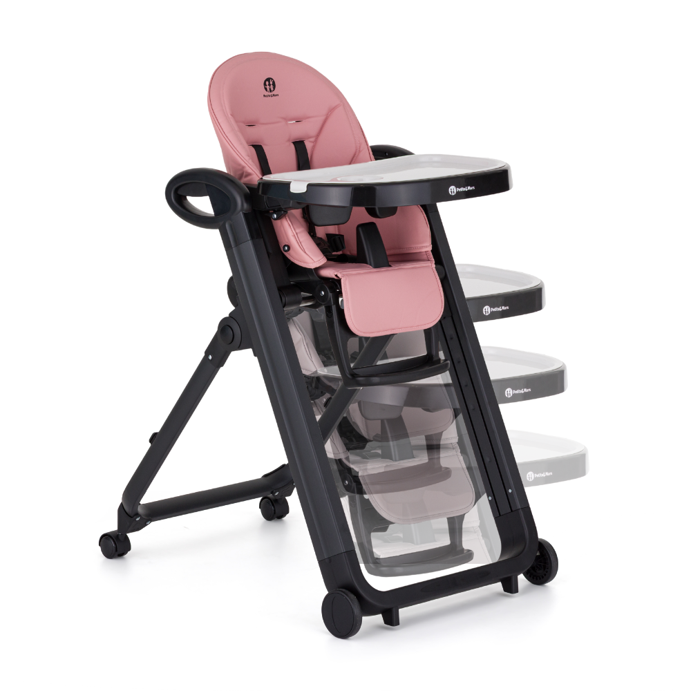 Petite&Mars scaun de masa Tasty 6m+ Sugar Pink