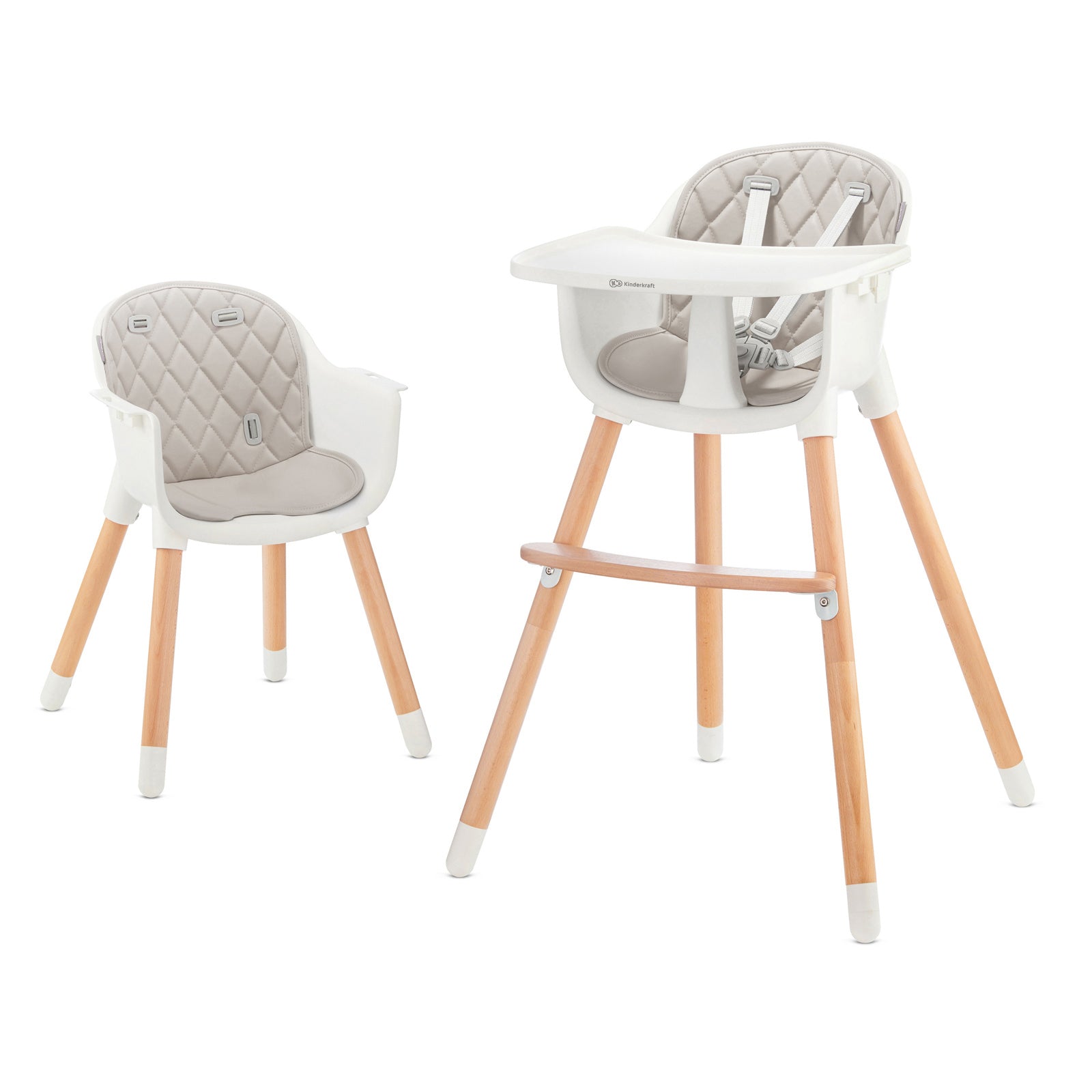 Kinderkraft scaun de masa 2in1 SIENNA 6m+ Grey Imagine principală a produsului