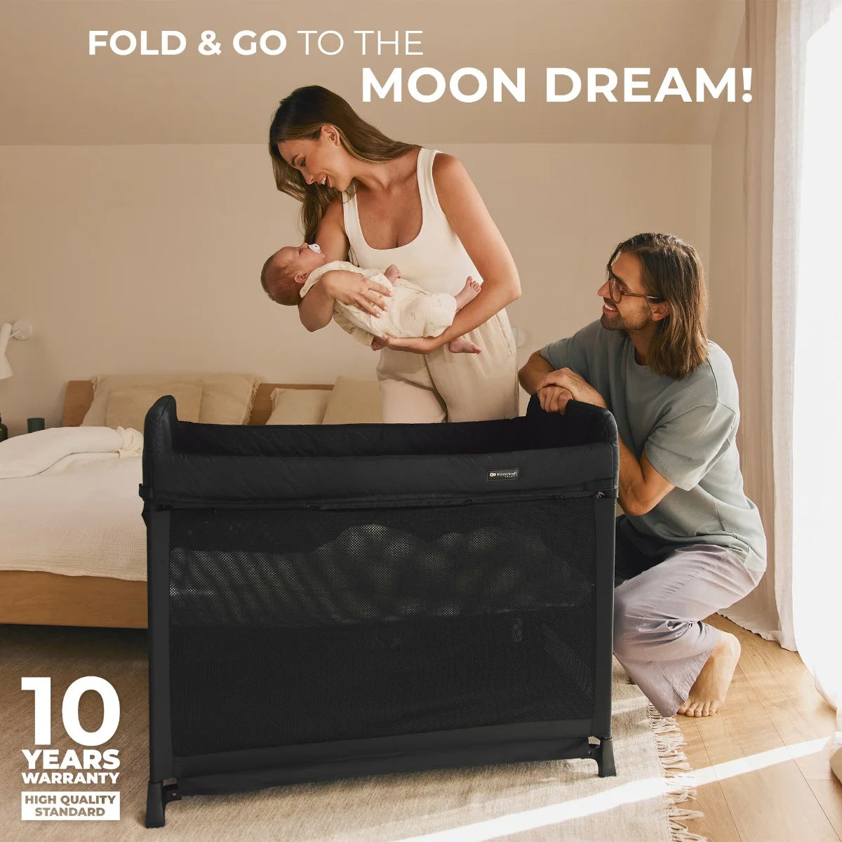 Kinderkraft tarc patut pliabil de calatorii MOON DREAM 0m+ Beige