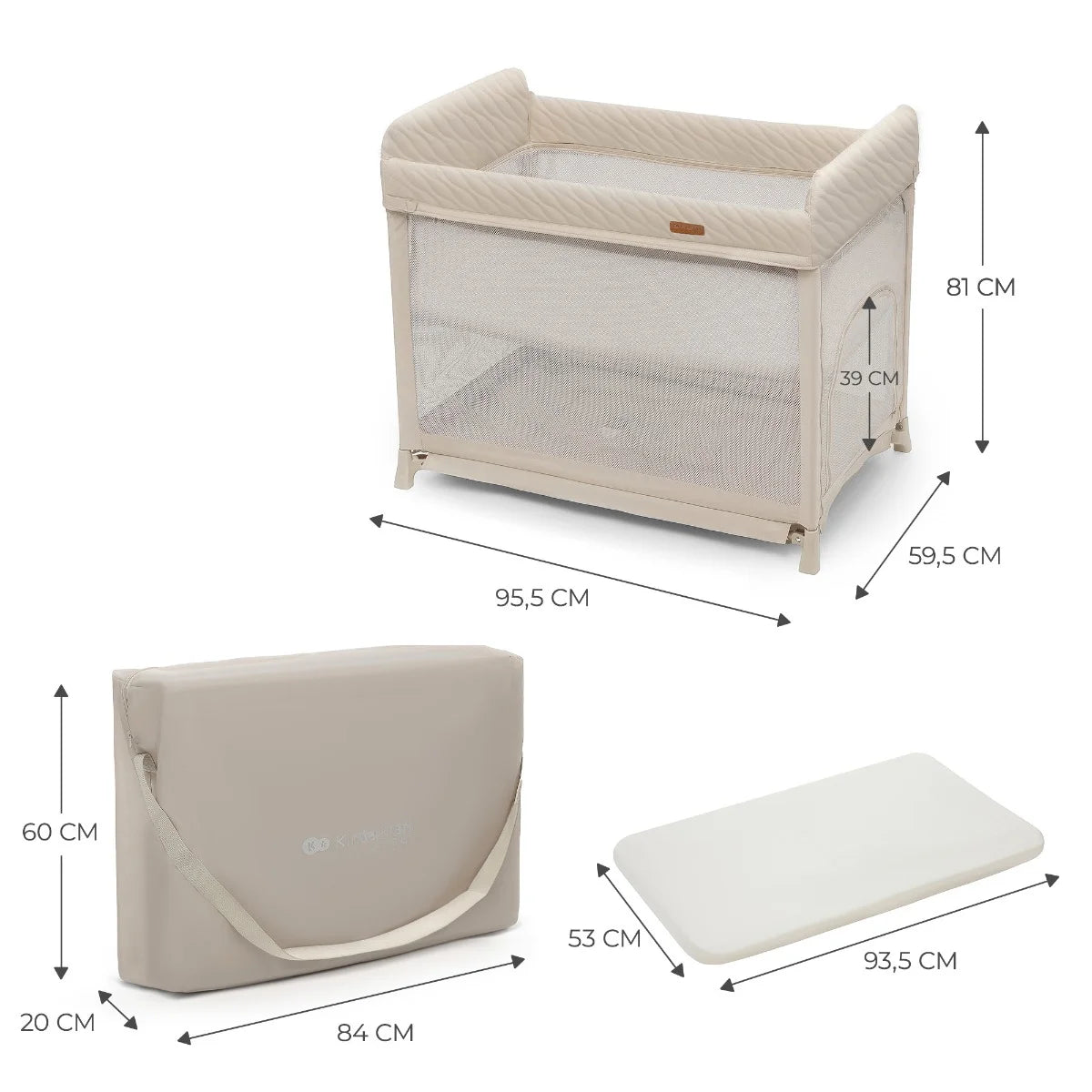 Kinderkraft tarc patut pliabil de calatorii MOON DREAM 0m+ Beige