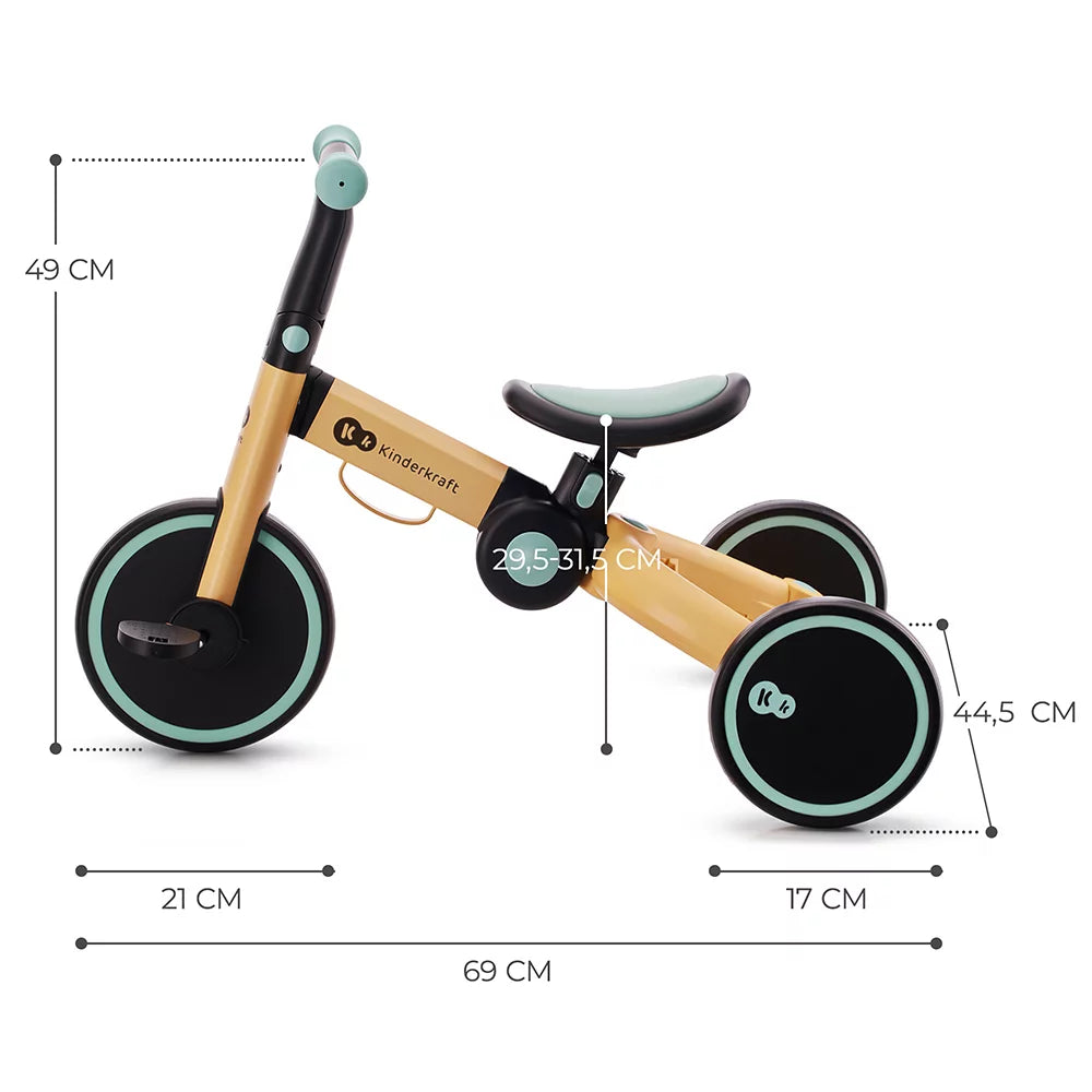 Kinderkraft tricicleta 4TRIKE 12m+ Sunflower Blue Imagine secundară a produsului