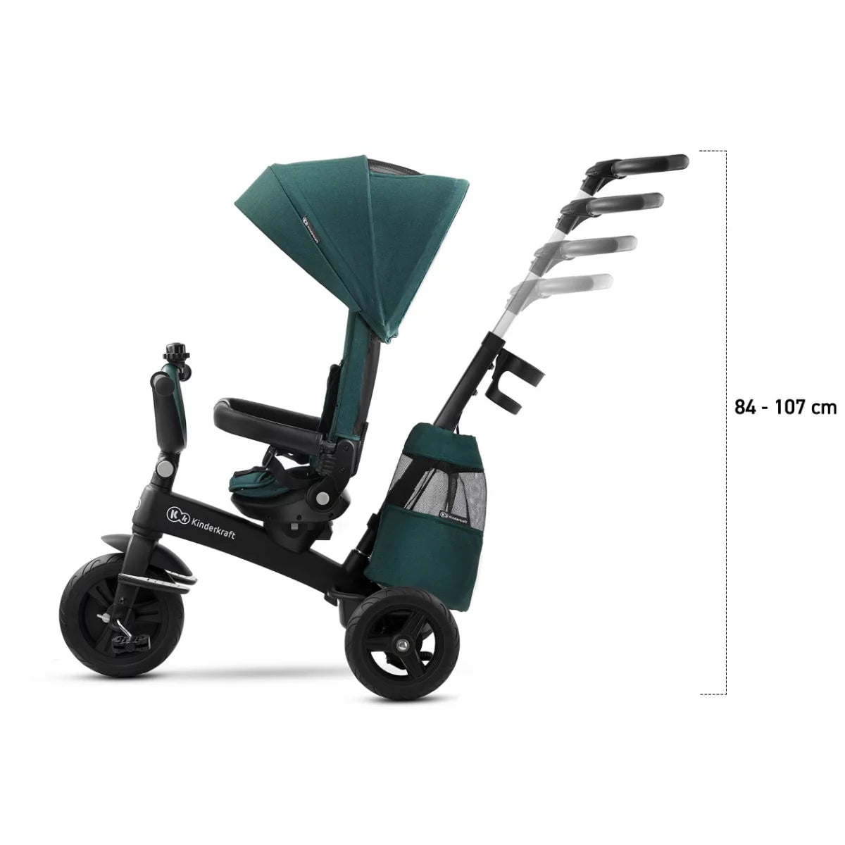Kinderkraft tricicleta EASYTWIST 9m+ Black Imagine secundară a produsului