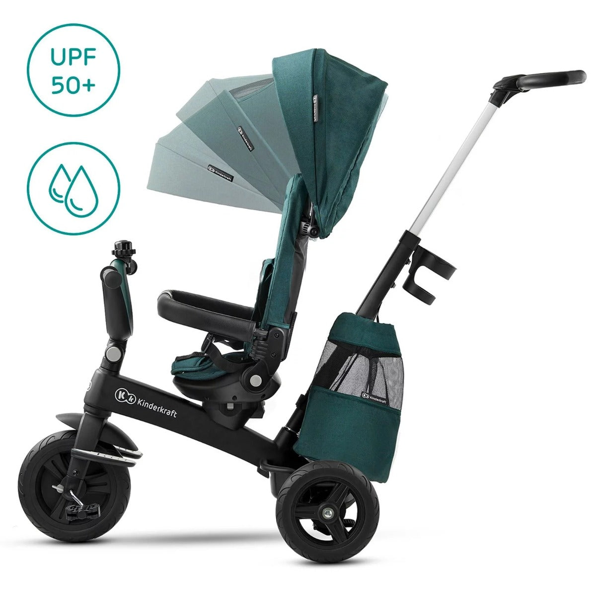 Kinderkraft tricicleta EASYTWIST 9m+ Midnight Green