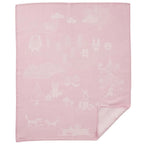 Klippan patura bebelusi din bumbac bio 70x90 cm 0m+ Animale de padure Pink