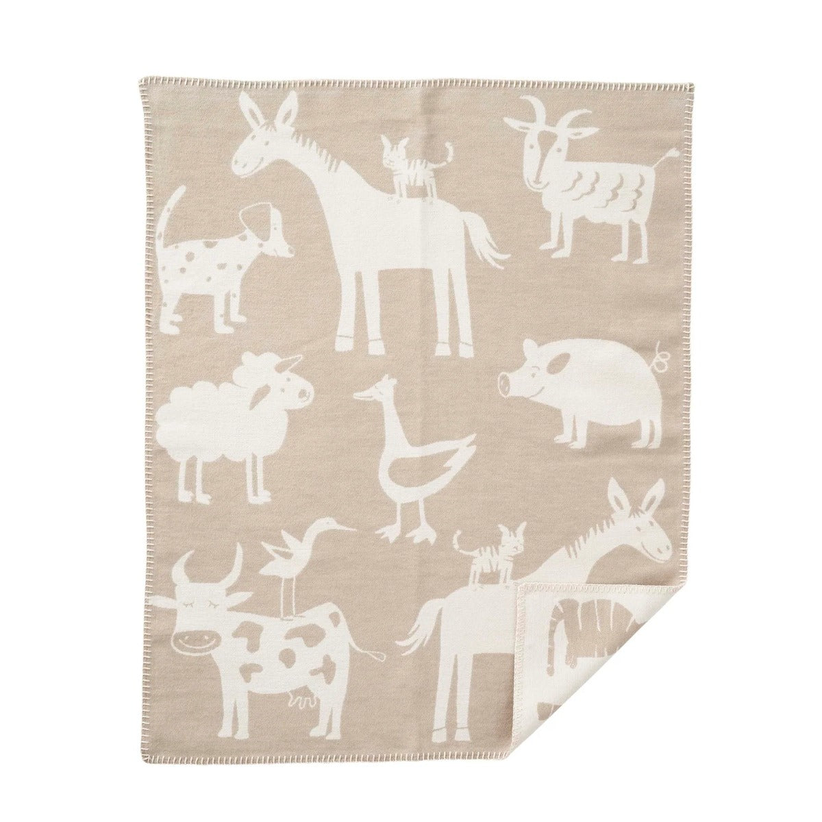 Klippan patura bebelusi din bumbac organic 70x90 cm 0m+ Farm Grey