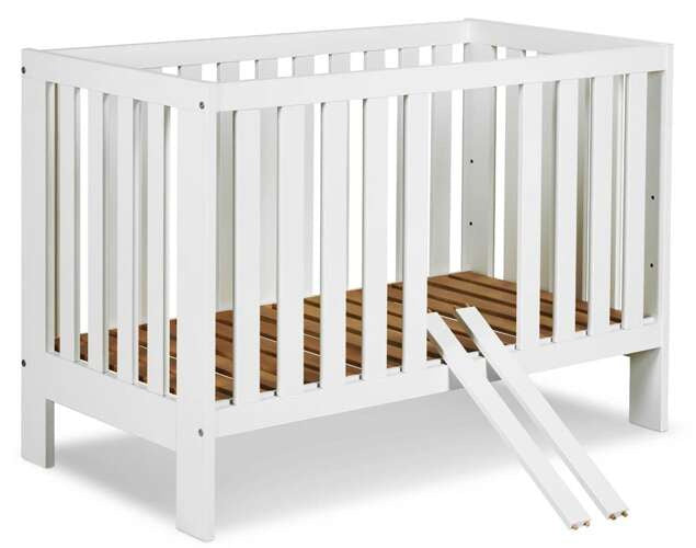 Klups patut din lemn 120x60 cm AMELIA II 0m+ Alb