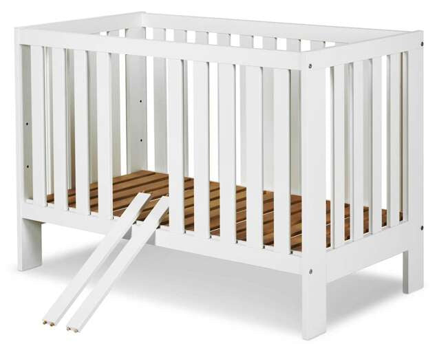 Klups patut din lemn 120x60 cm AMELIA II 0m+ Alb