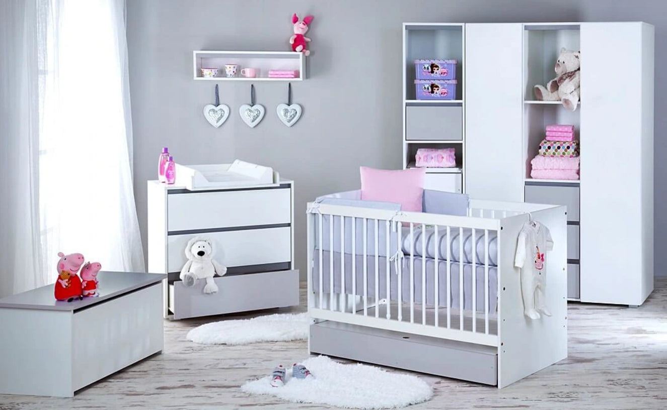 Klups patut din lemn 120x60 cm Dalia pentru 0m+ Alb