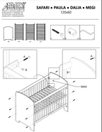 Klups patut din lemn 120x60 cm SAFARI 0m+