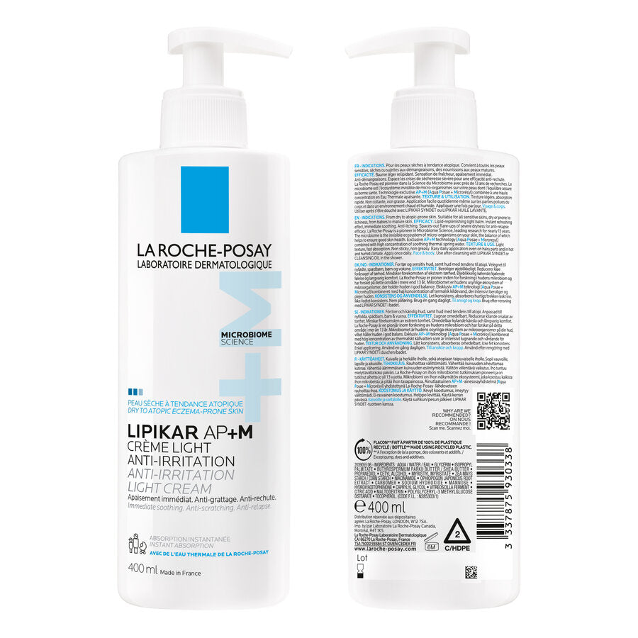 La Roche-Posay crema cu tripla actiune Lipikar Light AP+M 400 ml