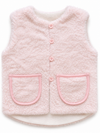 Soffi Baby vesta copii Lamb marimi 68-128 Coral Pudra