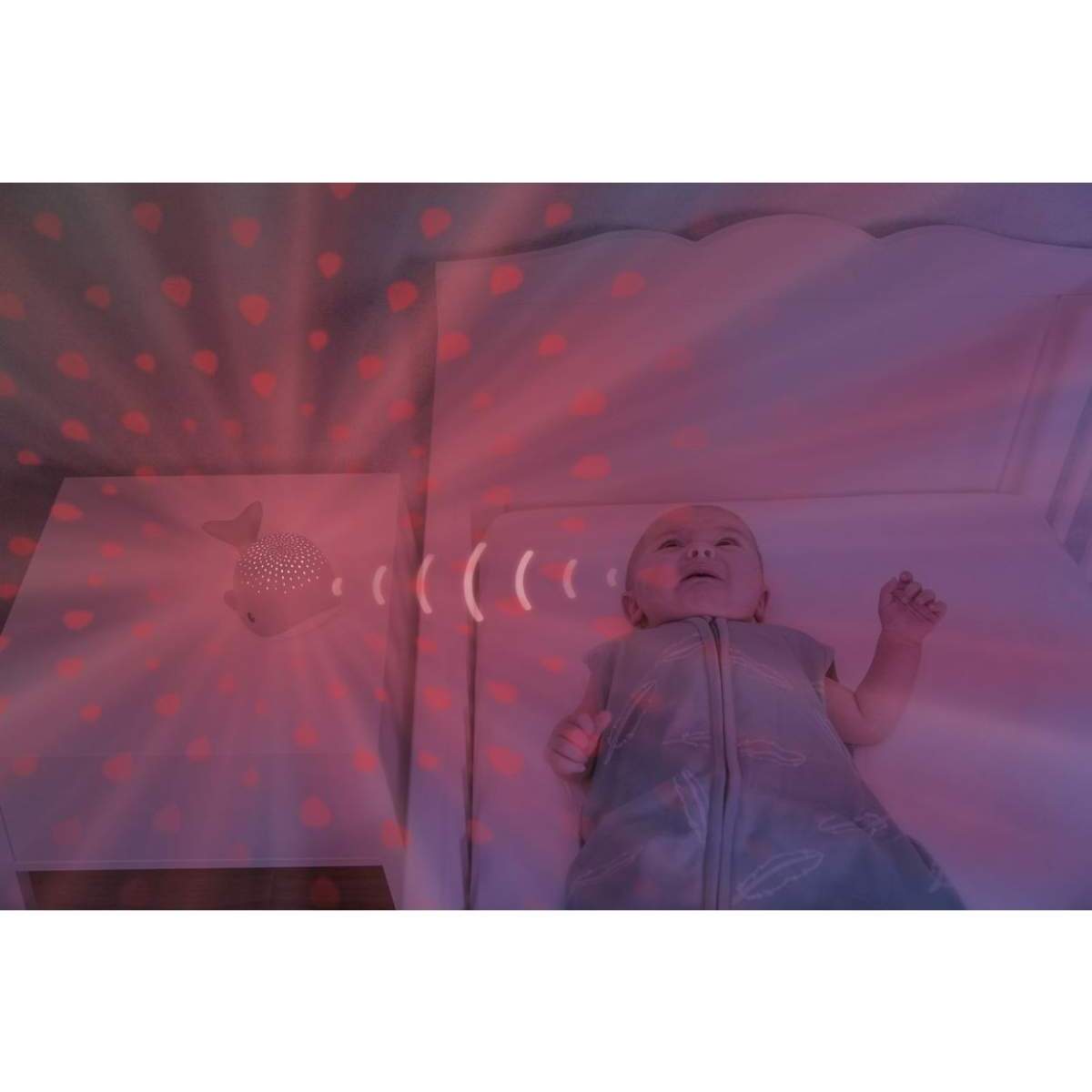 Zazu Kids lampa de veghe si proiector Wally 0m+ Gri