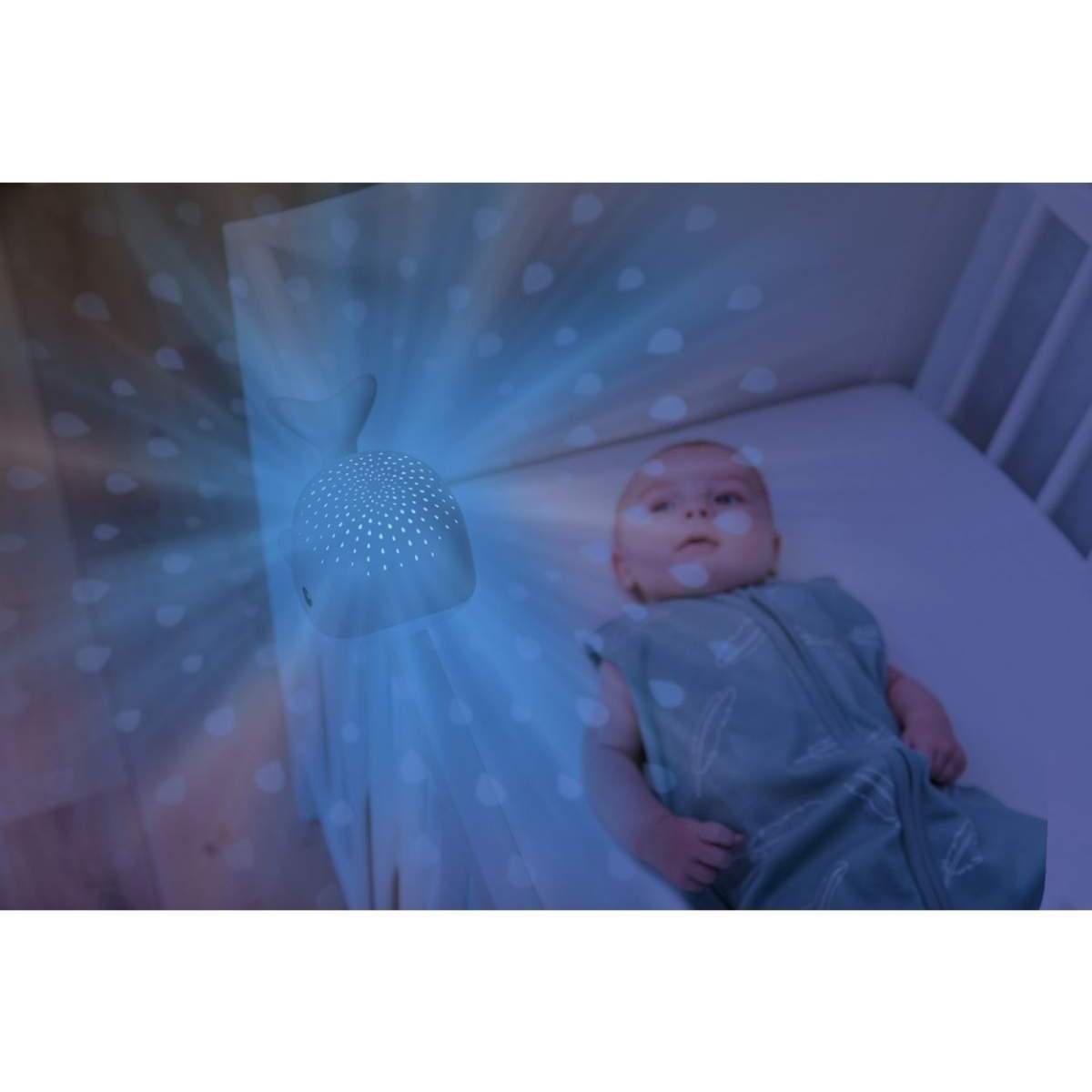 Zazu Kids lampa de veghe si proiector Wally 0m+ Gri