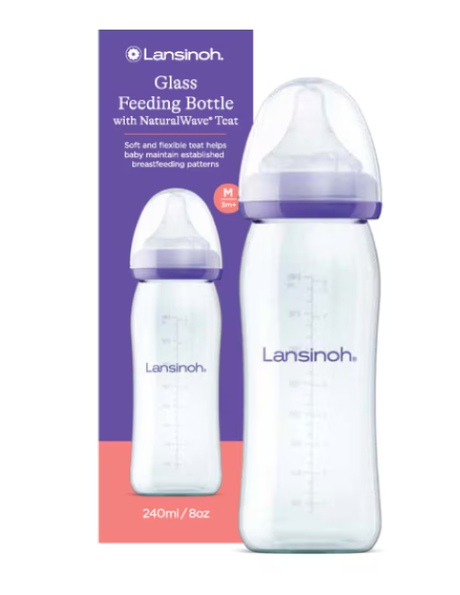 Lansinoh biberon sticla Natural Wave 240 ml tetina 2/M 3m+ Imagine principală a produsului
