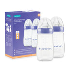 Lansinoh pachet de 2 biberoane cu tetina NaturalWave M de 240ml 3m+