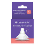 Lansinoh tetina silicon Natural Wave 1/F pentru 6m+, 2 buc
