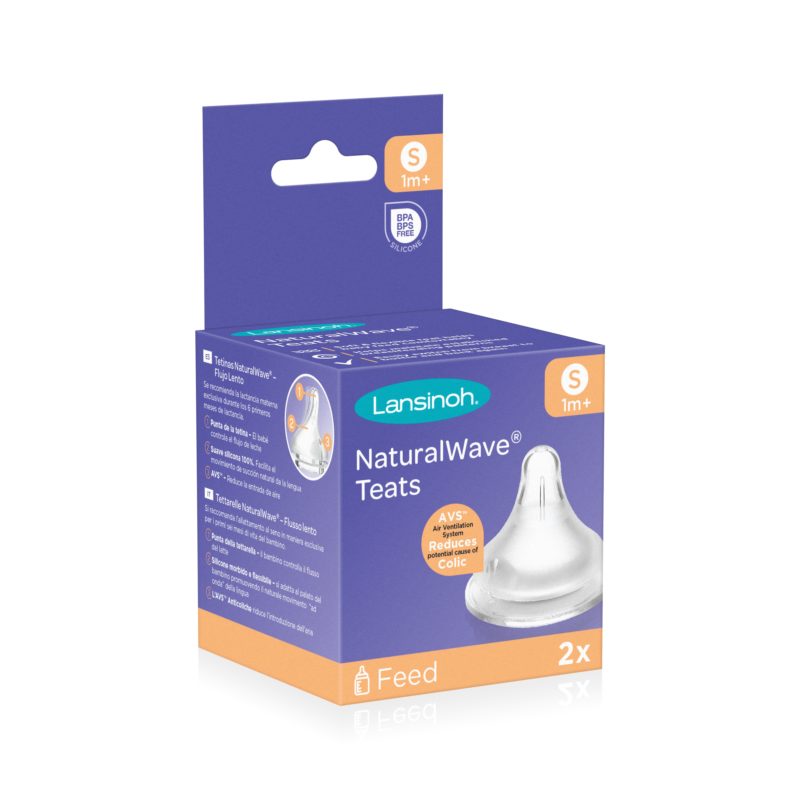 Lansinoh tetina silicon NaturalWave S 1m+ 2 buc Imagine principală a produsului