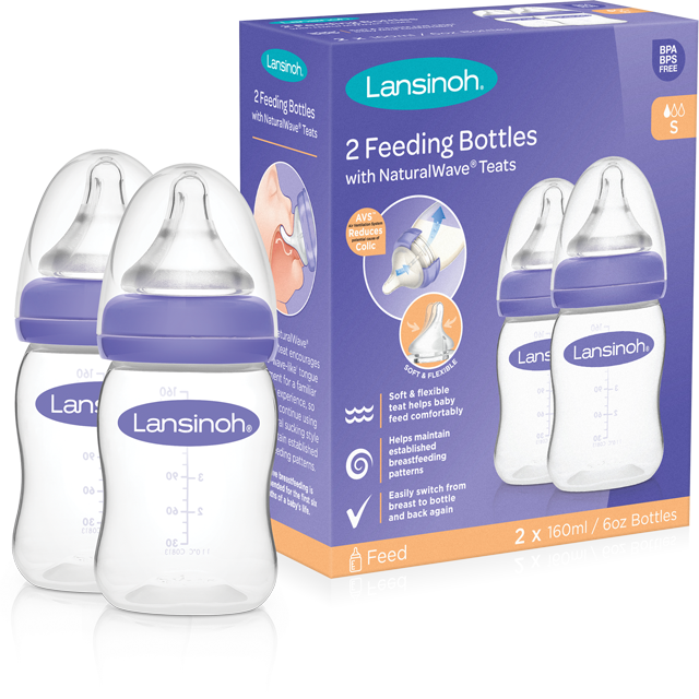 Lansinoh biberon 160 ml Natural Wave tetina silicon 1-S 0m+ 01