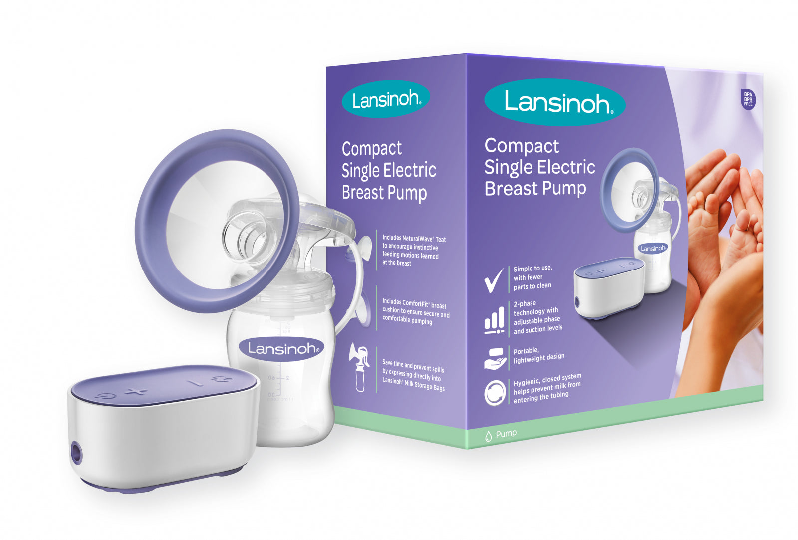 Lansinoh pompa de san electrica compacta simpla 54090 01