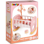 Smoby leagan pentru papusa Baby Nurse Baby's Cot cu carusel 18m+